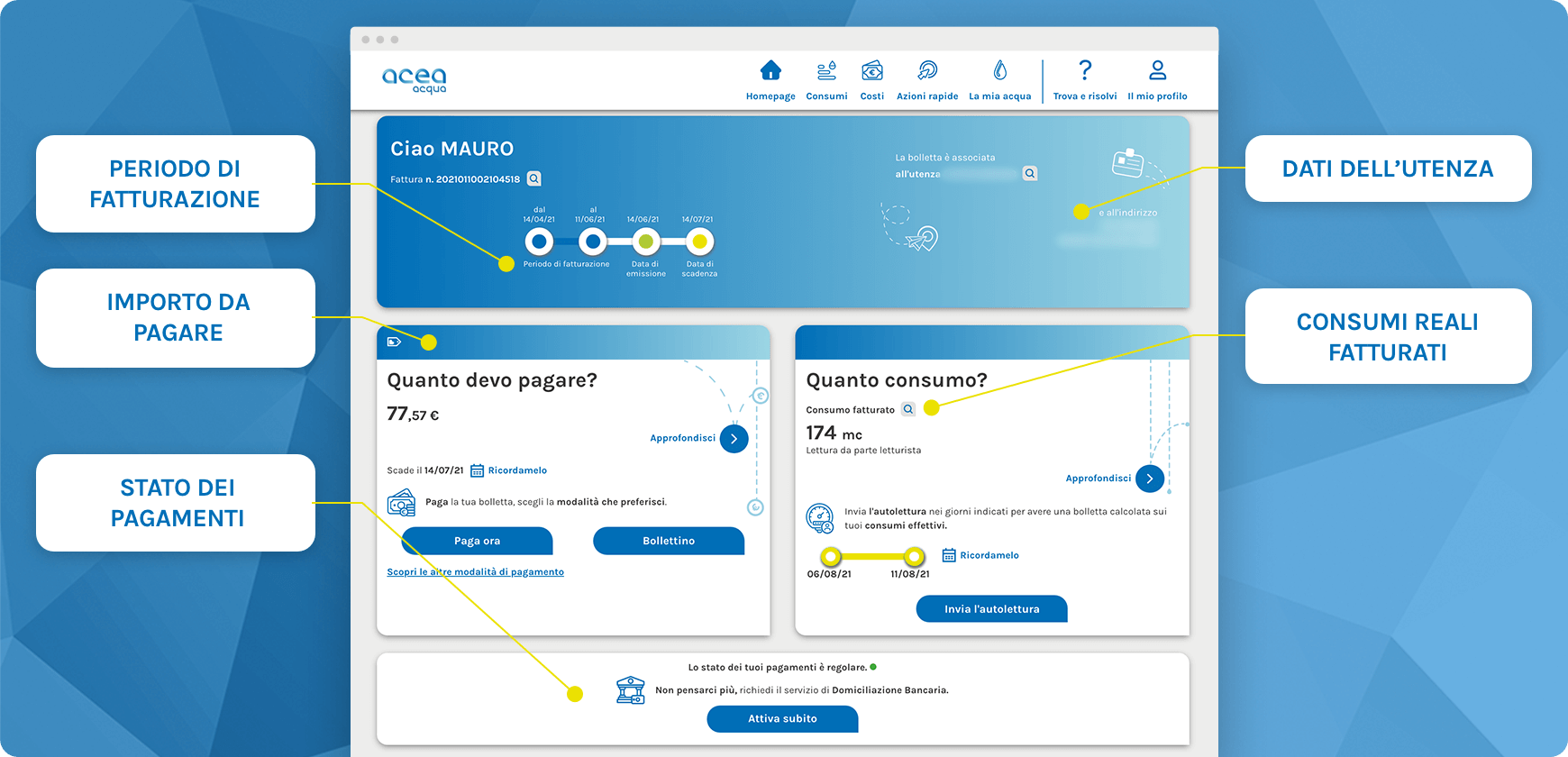 Inforgrafica Bolletta Web La bolletta web di Acea
